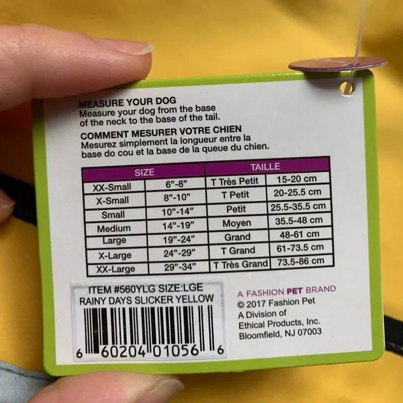 NWT Dog raincoat size L - Picture 4 of 4